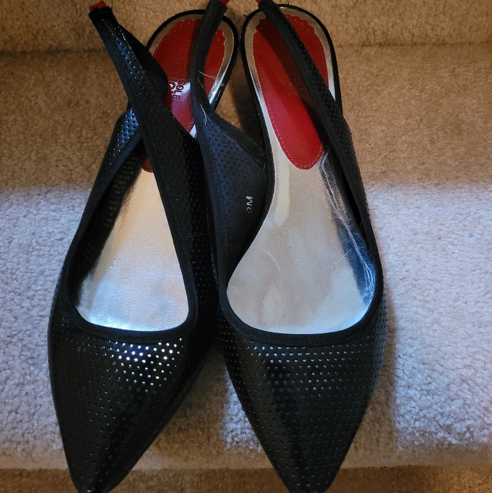 Kenneth Cole reaction black and red slingbacks